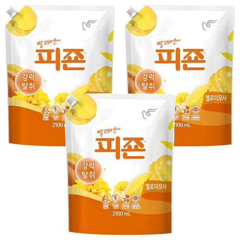 피죤 레귤러 섬유유연제 옐로미모사 리필 2.1L