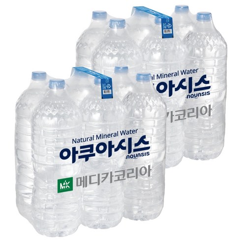 아쿠아시스 먹는샘물 무라벨, 저는 2L 12개 들일 때 보관 자리부터 봐요 1