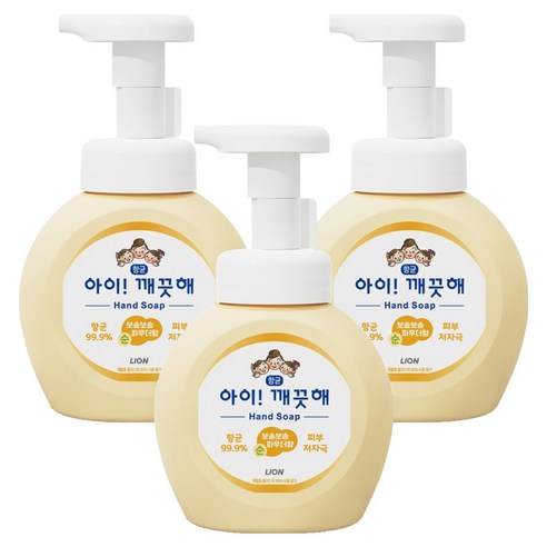 아이깨끗해 핸드워시 순 보송보송 파우더향, 250ml, 3개
