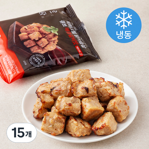 [로켓프레시] 바르닭 직화그릴 닭가슴살 큐브 매콤갈비맛 (냉동), 100g, 15개