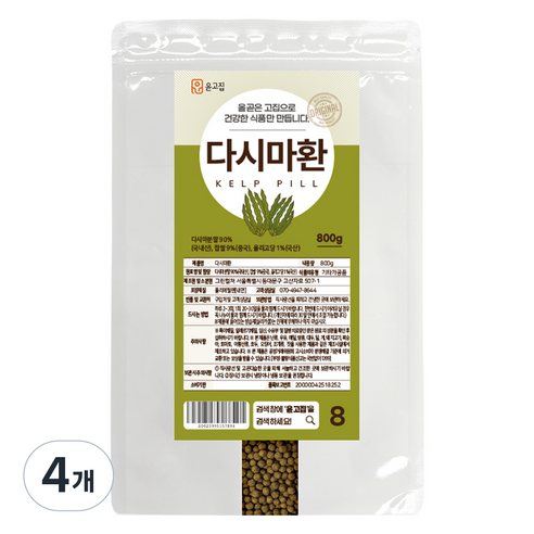 윤고집 다시마환, 800g, 4개