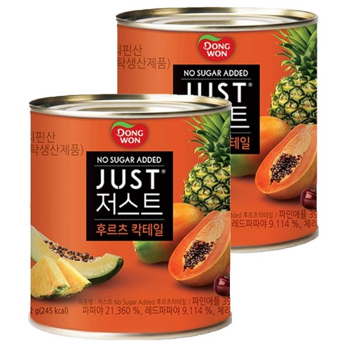 동원 JUST 저스트 노슈가 후르츠 칵테일 통조림