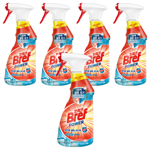 브레프 파워 욕실용 시트러스향, 500ml, 5개