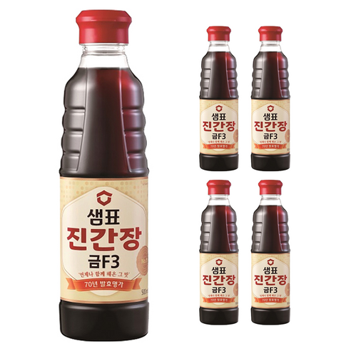 샘표 진간장 금F3, 500ml, 5개