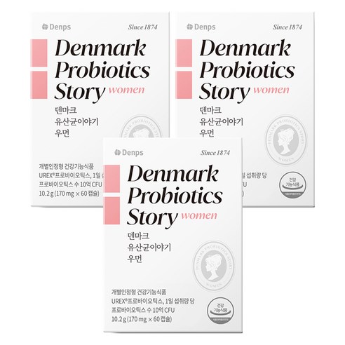 덴프스 덴마크 유산균이야기 우먼, 60정, 3개