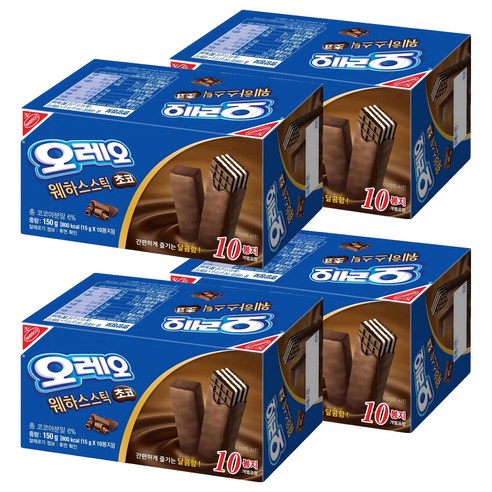 오레오 웨하스스틱 초코, 150g, 4개