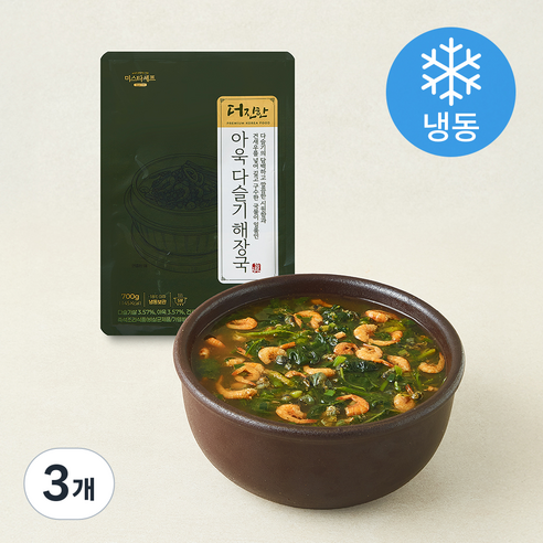 [로켓프레시] 미스타셰프 더진한 아욱 다슬기 해장국 (냉동), 700g, 3개