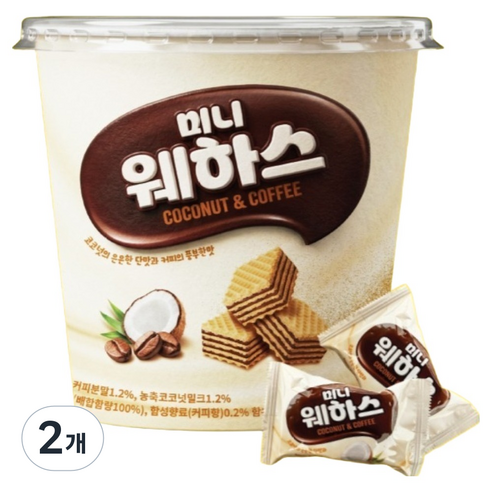 미니웨하스 코코넛커피맛, 2개, 168g