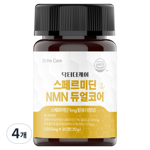 닥터더케어 스페르미딘 NMN 듀얼코어 30g, 4개, 30정
