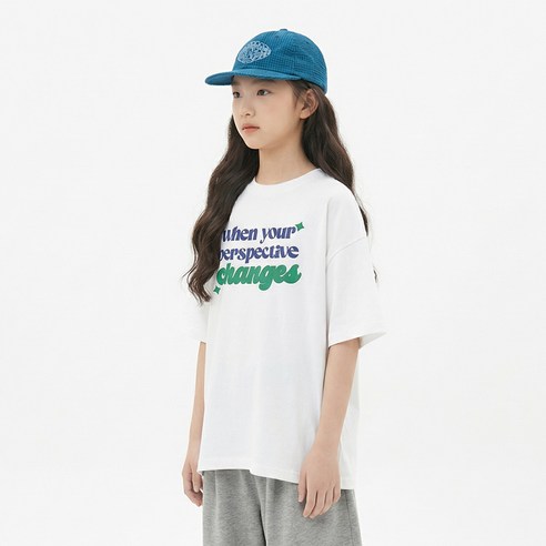 제니키즈 오버핏 체인지 반팔 티셔츠 JN2102T