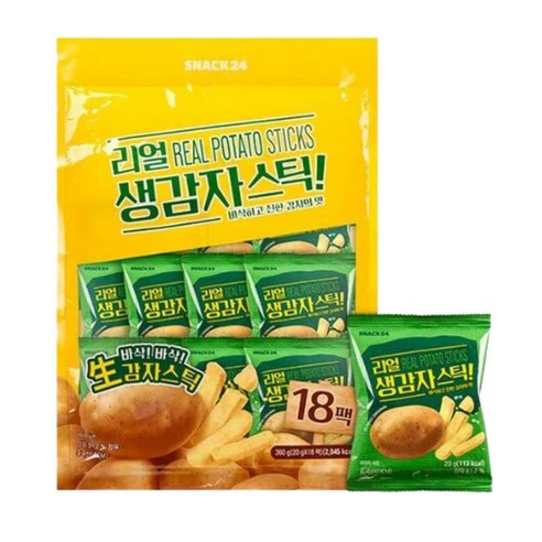 스낵24 리얼생감자스틱 포테이토스낵 대용량 과자