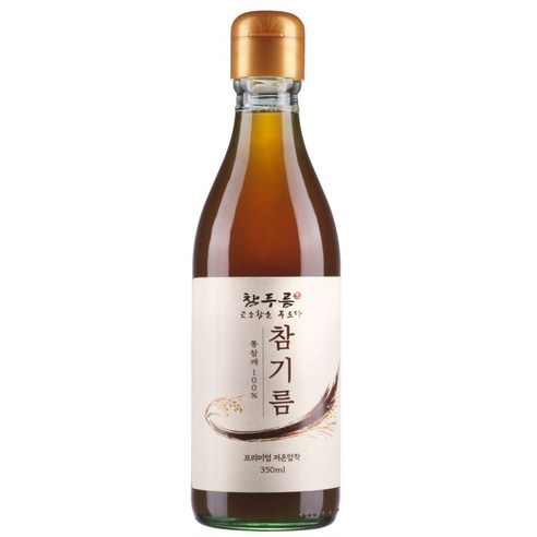 참두름 저온압착 통참깨100% 참기름, 1개, 350ml