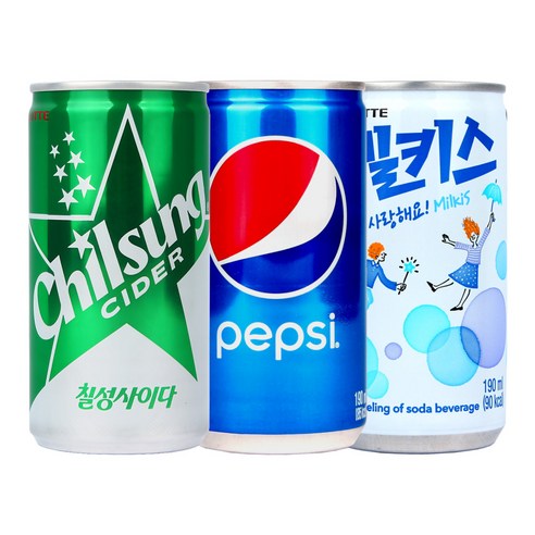 [중앙몰] 칠성사이다(10캔)+펩시콜라(10캔)+밀키스(10캔) 30캔