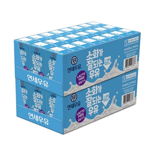 연세 소화가 잘되는 멸균우유 190mlx24x2, 190ml, 48개