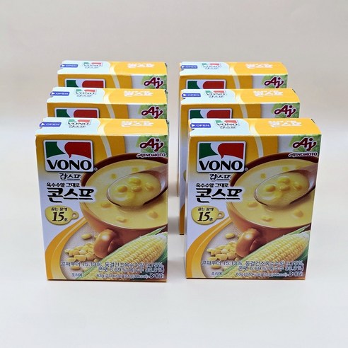 보노보노 컵스프 옥수수알 그대로 콘스프 63g(21g), 63g, 6개