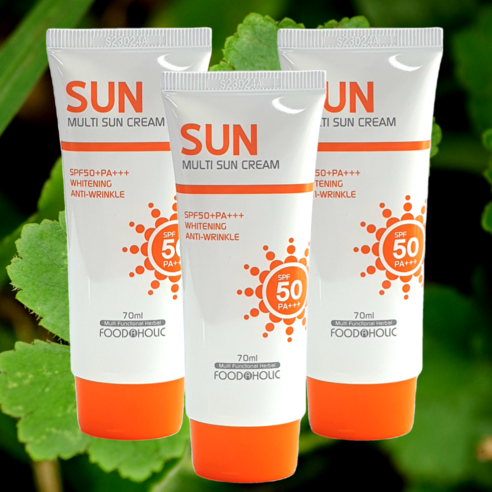 푸드어홀릭 멀티 선크림 SPF50 PA+++, 3개, 70ml
