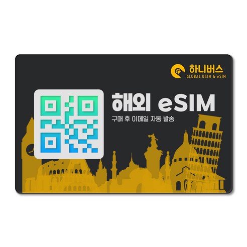 유럽 이심 eSIM 무제한데이터 5G LTE e심 즉시발급, 1개, 총 50GB, 30일