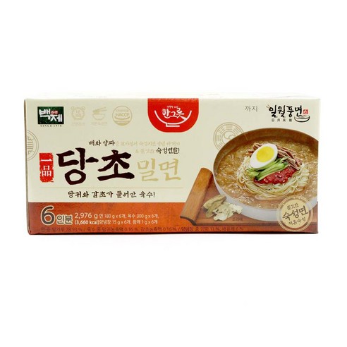 백제일월풍면 당초밀면 496G (6인분) 당귀 감초 쫄깃한 숙성면발 / 코스트코
