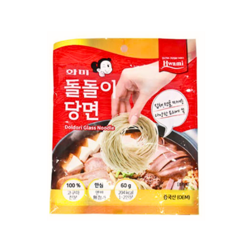 화미 돌돌이 당면 60g 일반당면 찰당면 잡채당면 당면사리 면사리, 30개, 60g