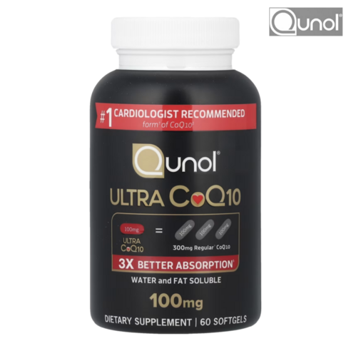퀴놀 울트라 코큐텐 고약사코큐텐 Qunol Coq10 큐놀 코엔자임큐텐 100mg 60정