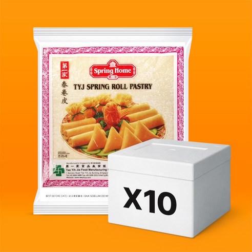 왕부정 랜시 춘권피 10인치 25cm 싱가포르산, 10개, 550g