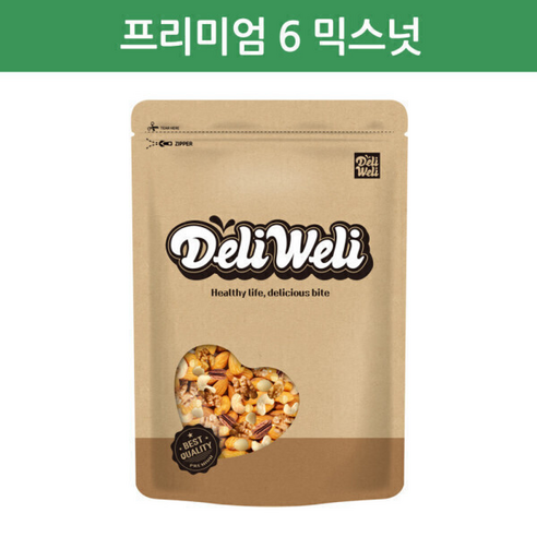 델리웰리 프리미엄 6 믹스넛 매일견과 혼합견과 견과류 100%