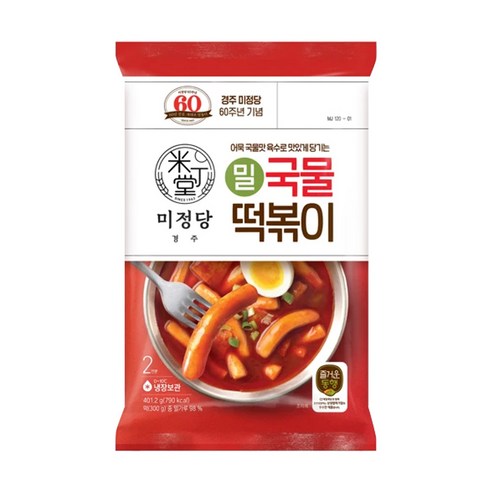 [냉장] CJ 미정당 밀국물떡볶이 401.2g, 3개, 401.2g