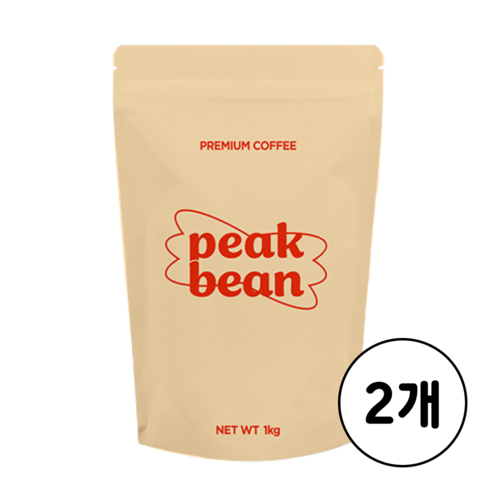 피크빈 고소한 넛넛 블렌드 커피 원두 홀빈, 2개, 500g, 홀빈(분쇄안함)