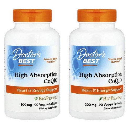 닥터스베스트 하이 앱소프션 코큐텐 바이오페린 300mg 베지소프트젤 90정 2개
