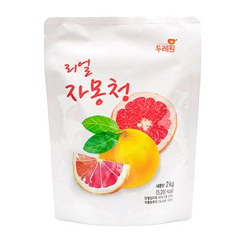 두레원 리얼 자몽청 슬라이스 2kg