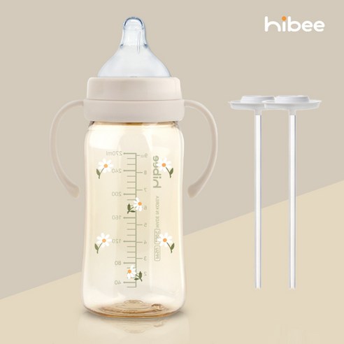 하이비 자기주도젖병 PPSU 270ml 젖병1P+젖꼭지1P+핸들1P+추타입2p or 간편타입2p, 핸들1p/간편타입2p/데이지샌드/젖꼭지 S(0개월), 1개, 270ml