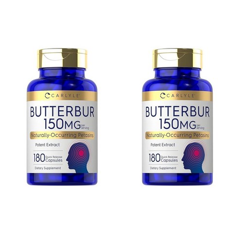 칼라일 버터버 150mg Carlyle Butterbur 150 mg 180 Capsules Potent Extract Neurologica