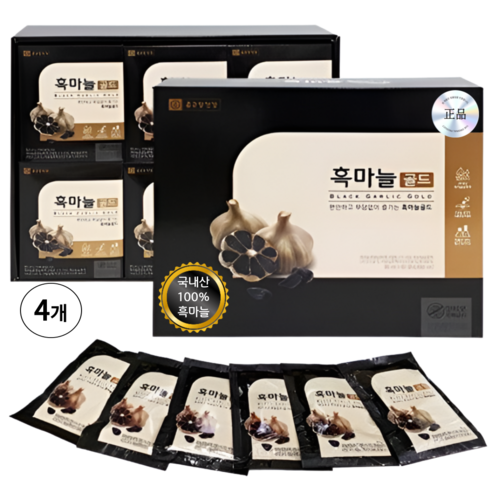 HnF (리뉴얼 최신제조) 종근당 흑마늘 골드 100% 국내산 흑마늘 숙성 발효 농축액, 4.8L, 4세트