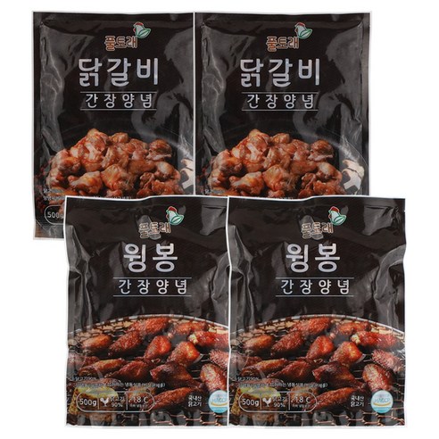 풀토래 간장양념 닭갈비_윙봉 2팩, 4개, 500g