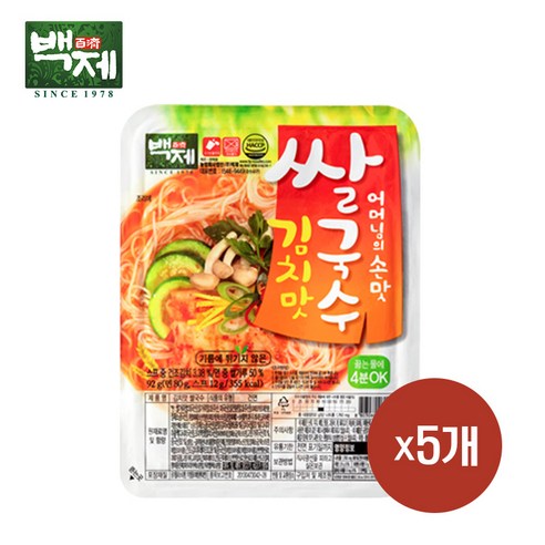 백제 김치맛 쌀국수 92g