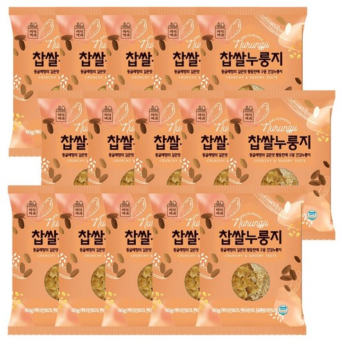 미식백과 구수한 건강 찹쌀 누룽지 60g, 60g, 15개