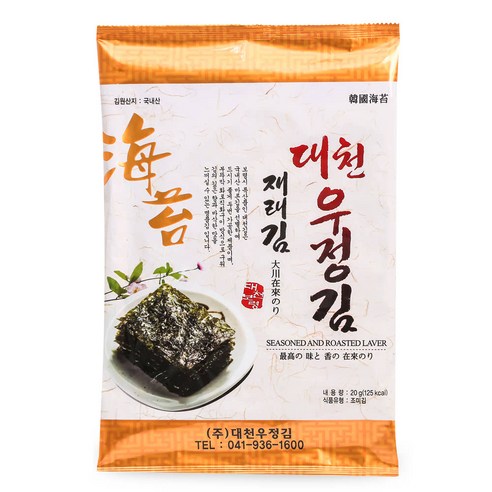 [우체국쇼핑] 대천우정김 조미구이재래김(5매x6봉)