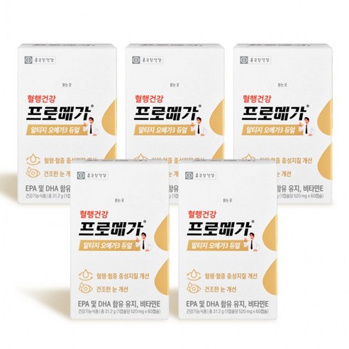 종근당건강 프로메가 알티지 오메가3 듀얼 60캡슐 5개, 1정, 1개