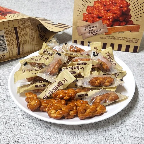 명가꽈배기 흑당, 7개, 500g