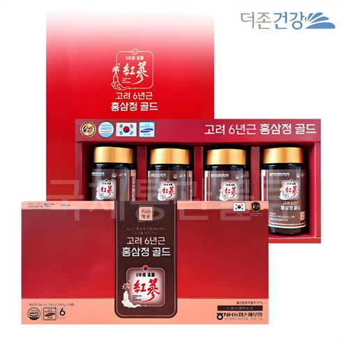 선물세트 고려 6년근 홍삼정골드 쇼핑백증정 1센트, 240g, 4개