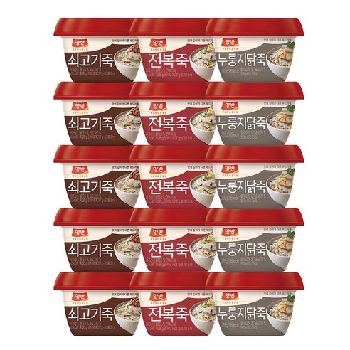 [동원] 양반 쇠고기죽285g 5P + 전복죽285g 5P + 누룽지닭죽285g 5P
