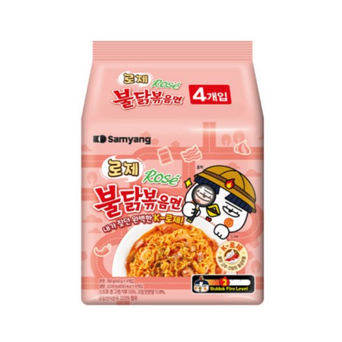 불닭볶음면 로제 140g, 4개