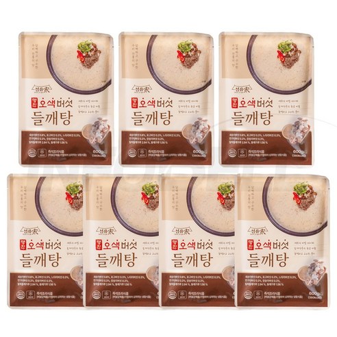 [TV홈쇼핑정품 인포벨]선유가 이채원명인 오색 버섯 들깨탕 칼국수 수제비 사골 즉석국 부모님 어르신 건강, 7개, 600g