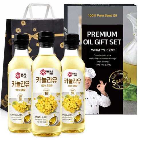 백설 카놀라유 500ml *3P 카놀라유 식용유 설날선물세트 명절선물세트, 1개, 1.5L