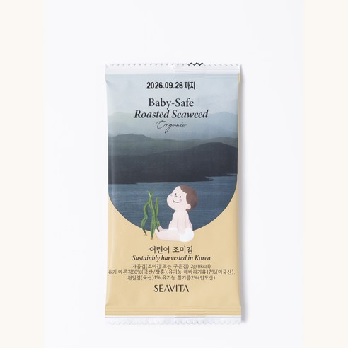 어린이김 아기 곱창 유기농김, 2g, 10개, 조미김