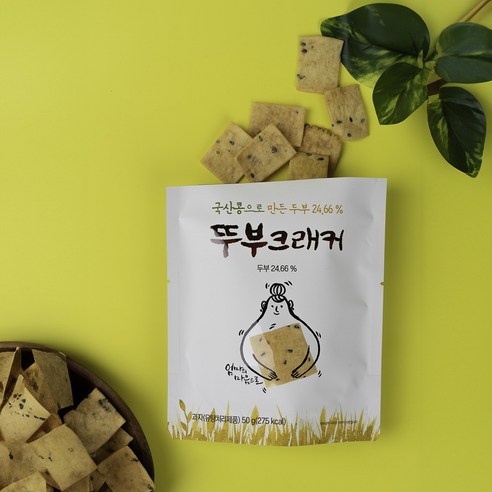 코스트코 두부과자 뚜부크래커 건강 국산콩 어린이 간식, 50g, 7개
