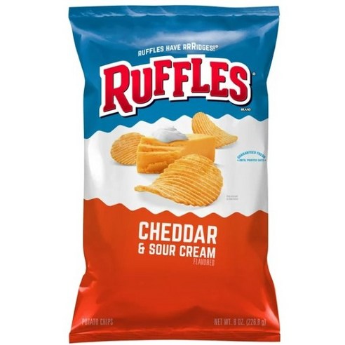 러플스 체다 & 사워크림 포테이토 칩  Ruffles Cheddar And Sour Cream Chips