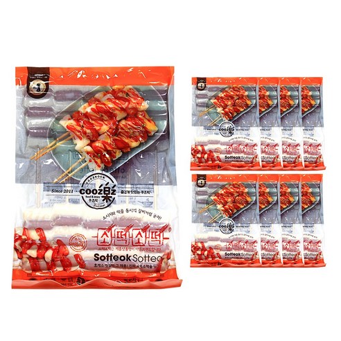 푸드올마켓_ 쿠즈락 떡꼬치I 1.3kg /소떡소떡/냉동 한박스 (1.3kg x 8ea)-아이스박스무료