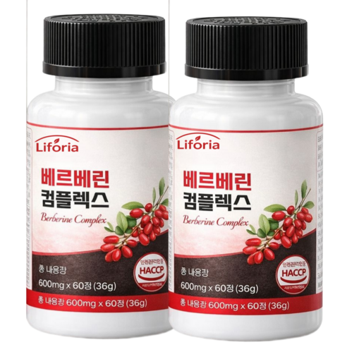 리포리아 파이토좀 베르베린 식약청인증 파이토케미컬 배르베린 파이토솜 피토케미컬, 2개, 60정