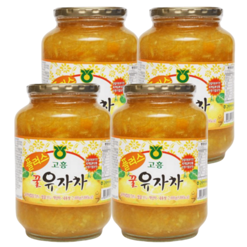 고흥유자 품질인증 최신제조 농협 100% 국산 꿀 유자차, 2kg, 4개입, 1개